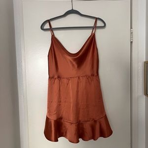 Forever 21 Rust Cowl Neck Dress